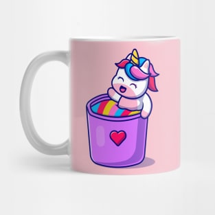 Cute Unicorn In Rainbow Mug Cartoon Mug